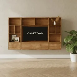 Watford Medium zwevende Cinewall compleet Mango hout
