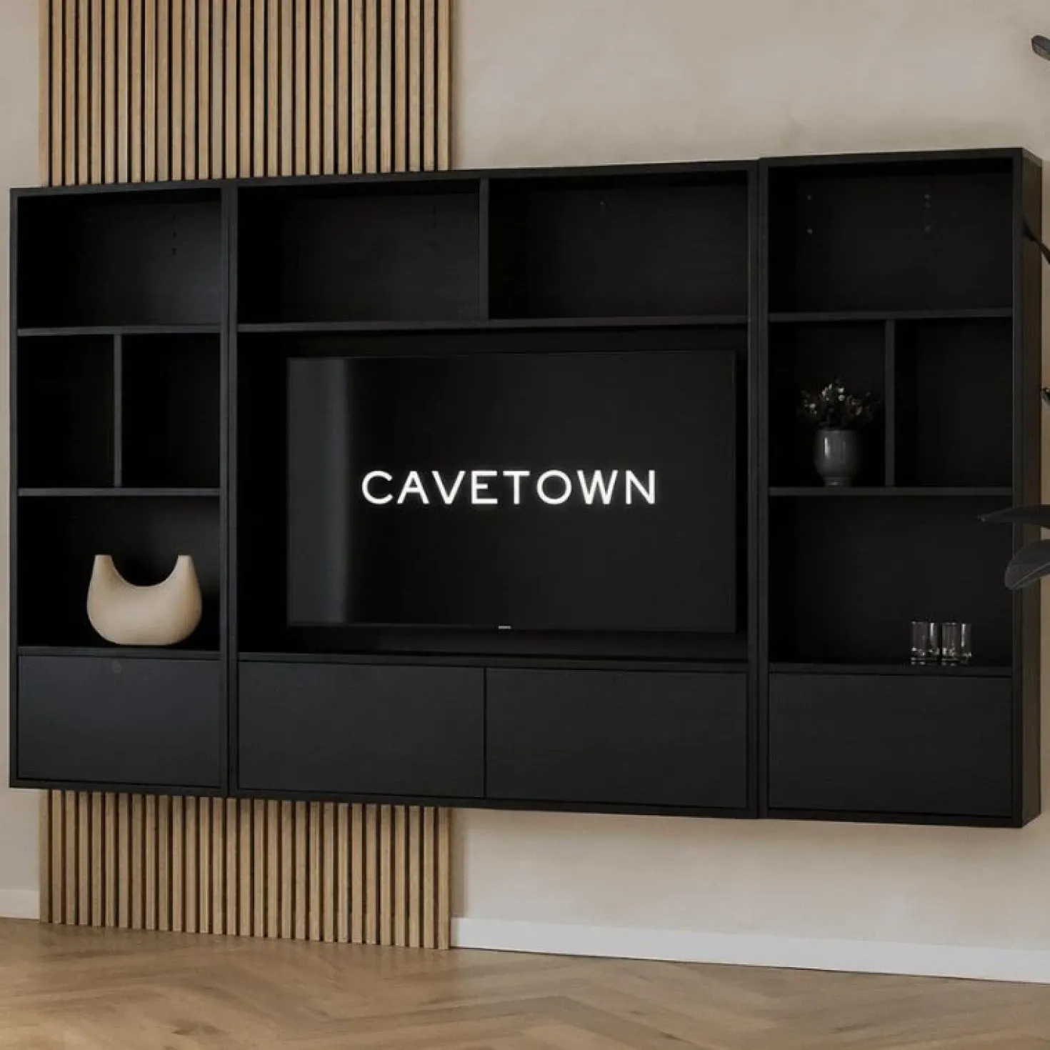 Watford Medium zwevende Cinewall compleet Zwart