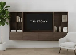 Watford Small zwevende Cinewall compleet dark almond