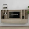 Watford Small zwevende Cinewall compleet Misty oak