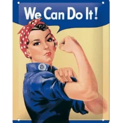 We can do it - metalen bord