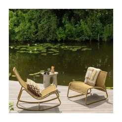 West Tuin Loungestoel Honinggeel