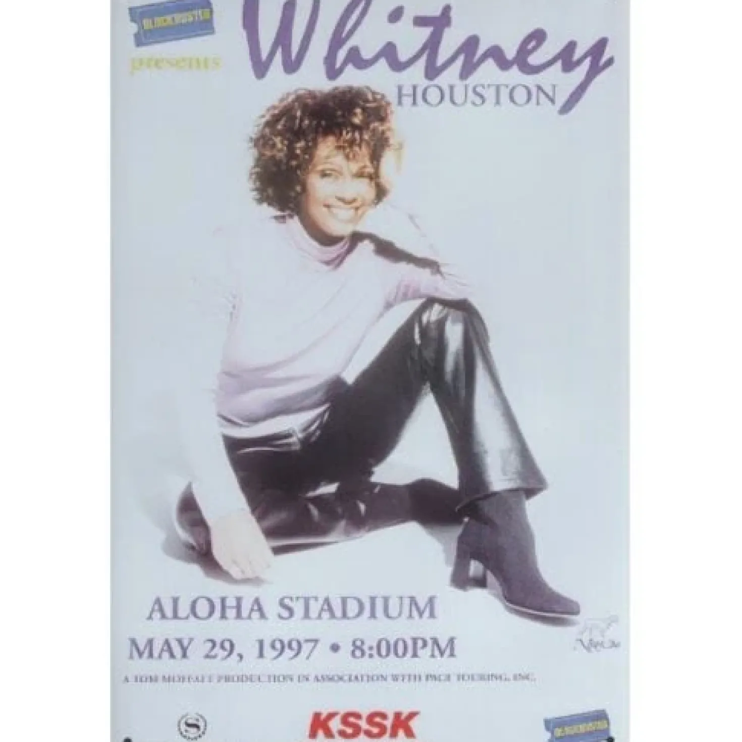 Whitney Houston - metalen bord
