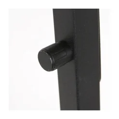 Wilco 1-lichts Vloerlamp Zwart met Zilver Velvet kap