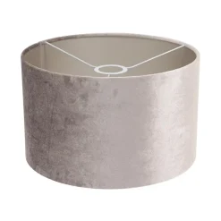Wilco 1-lichts Vloerlamp Zwart met Zilver Velvet kap
