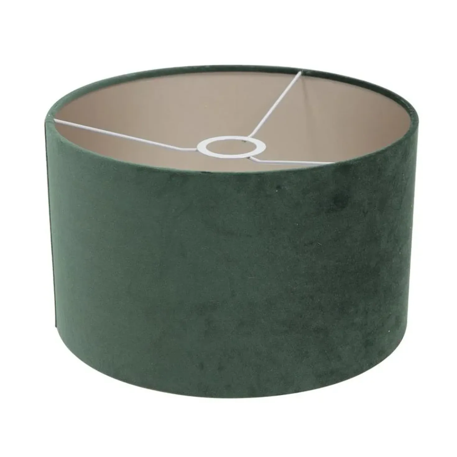 Wilco 1-lichts Vloerlamp Zwart met Groen Velvet kap