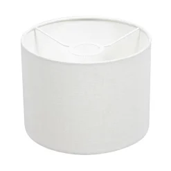 Wilco 2-lichts Wandlamp Zwart met Wit Linnen kap