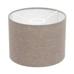 Wilco 2-lichts Wandlamp Zwart met Grijs Linnen kap