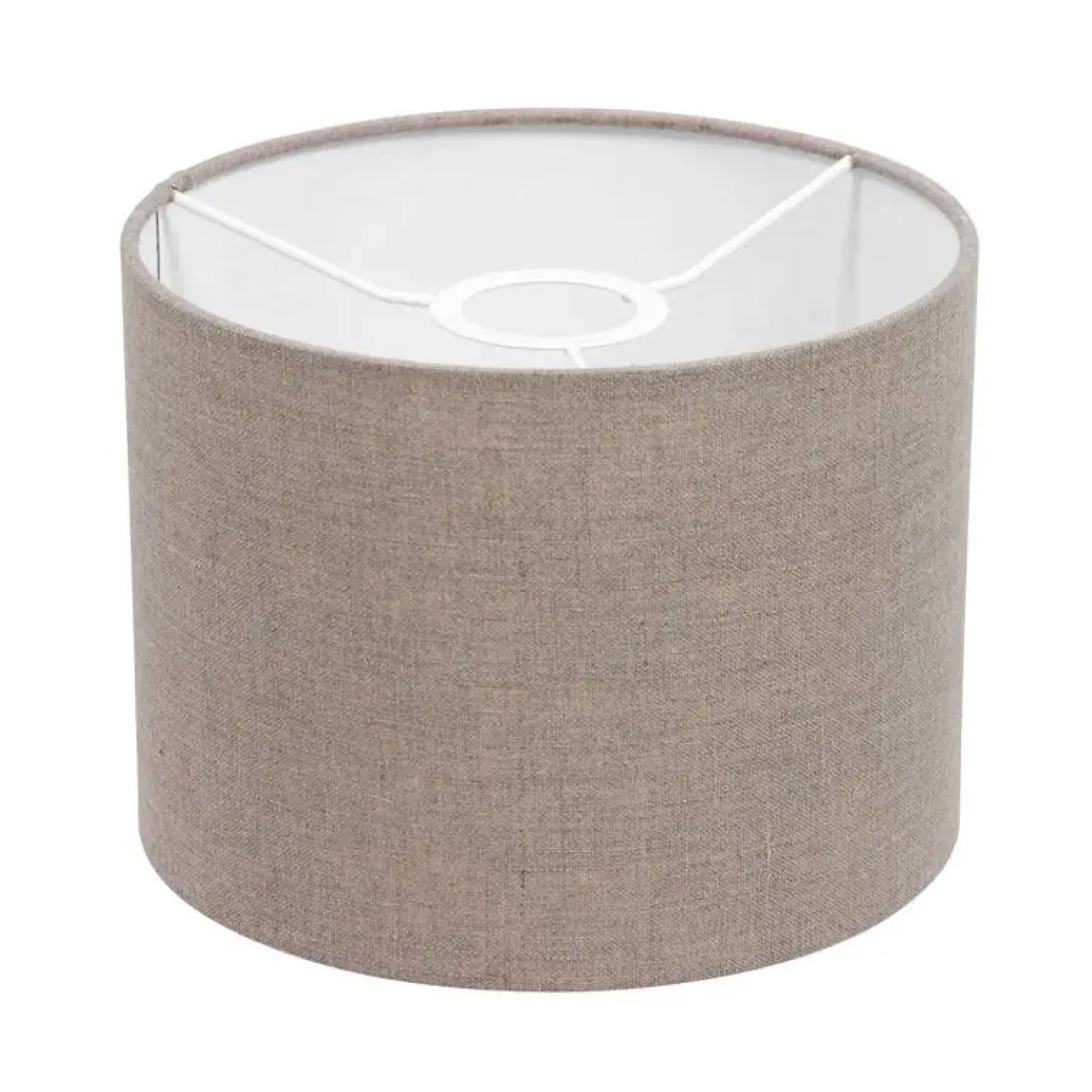 Wilco 2-lichts Wandlamp Zwart met Grijs Linnen kap