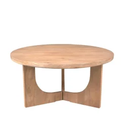 William Salontafel rond Naturel Mangohout 80cm