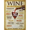 Wine - metalen bord