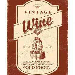 Wine Vintage - metalen bord