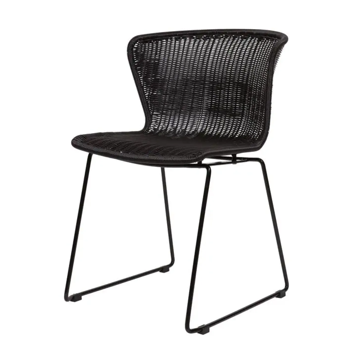 Wings Tuinstoel Zwart Set van 2