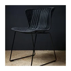 Wings Tuinstoel Zwart Set van 2