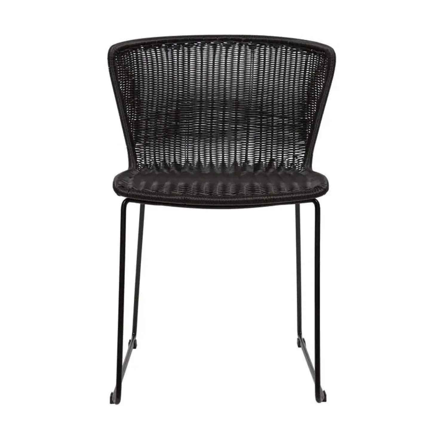 Wings Tuinstoel Zwart Set van 2