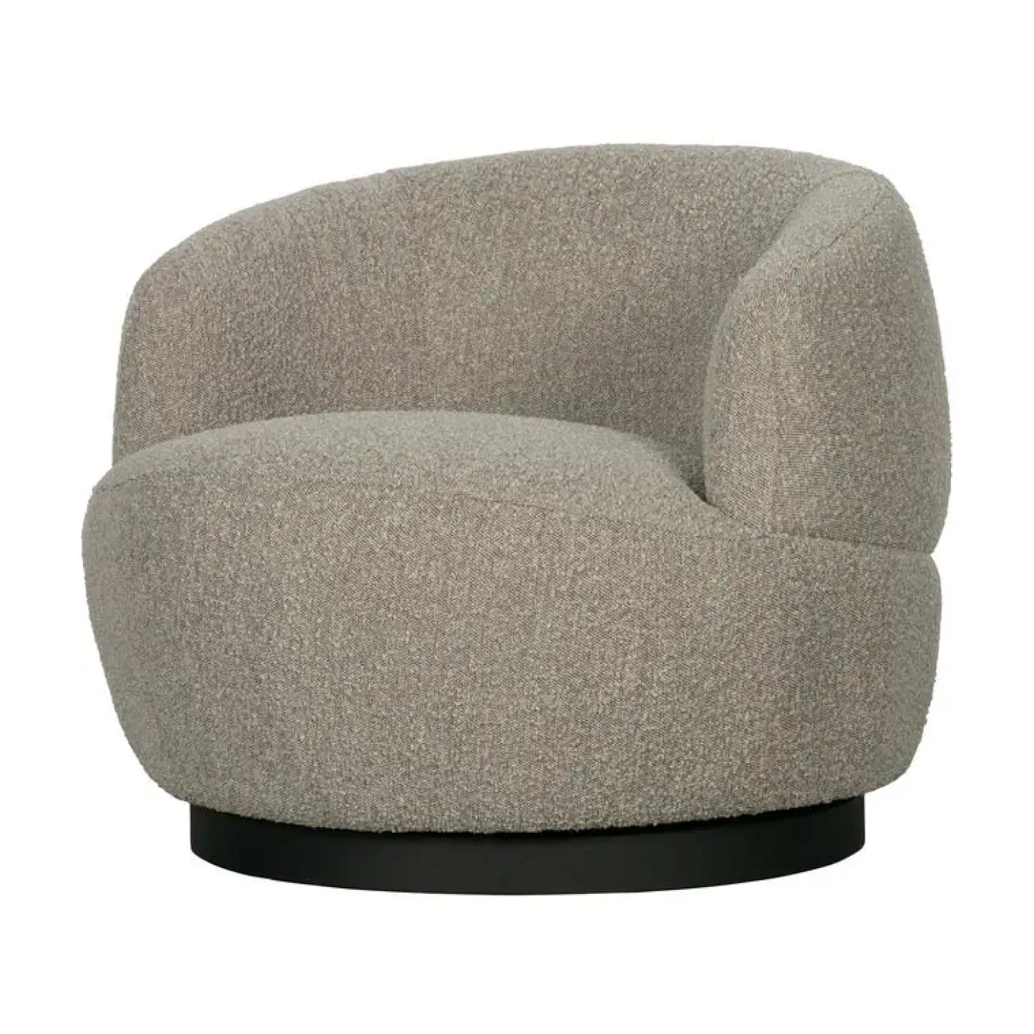 Woolly Draaifauteuil Boucle Naturel Melange