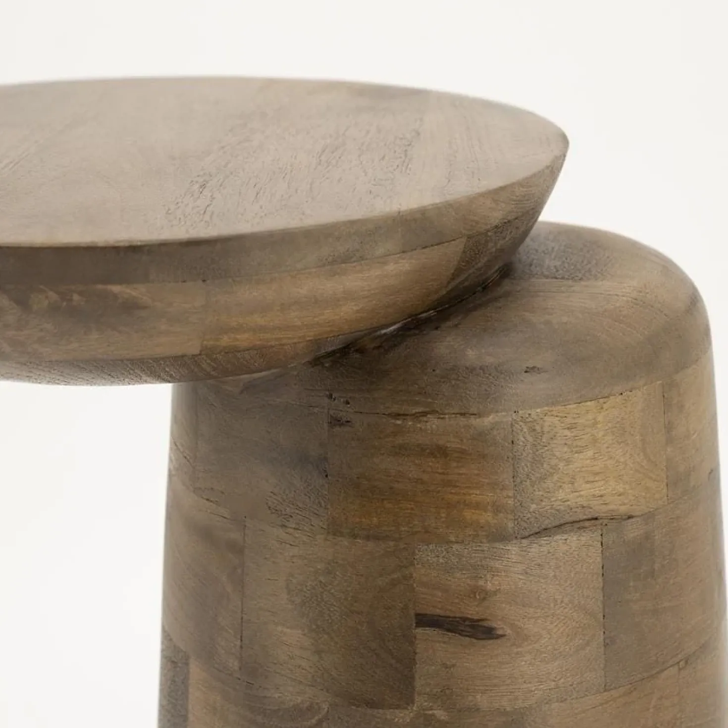 Woomble Bijzettafel mangohout Bruin 40cm