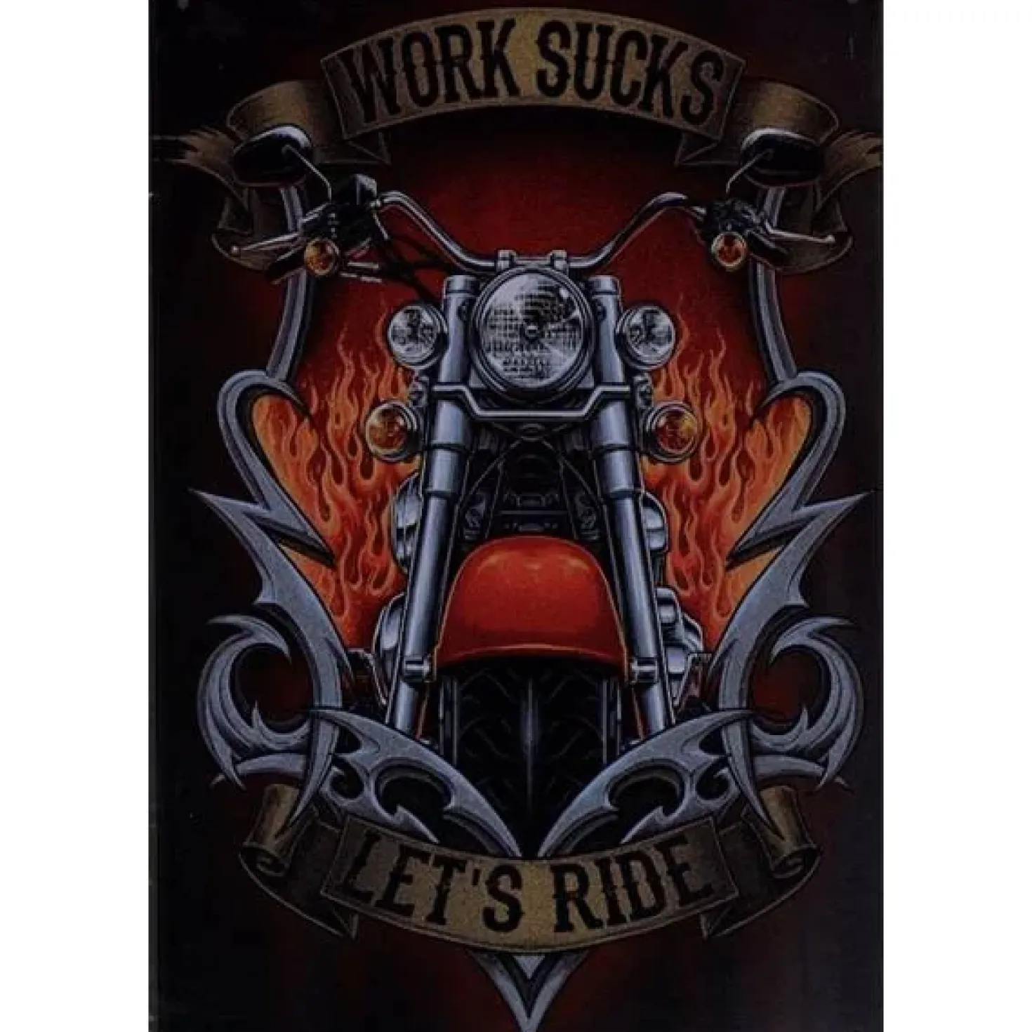 Work Sucks - metalen bord
