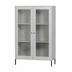 Xam Vitrinekast Grenen Wolkengrijs 100cm
