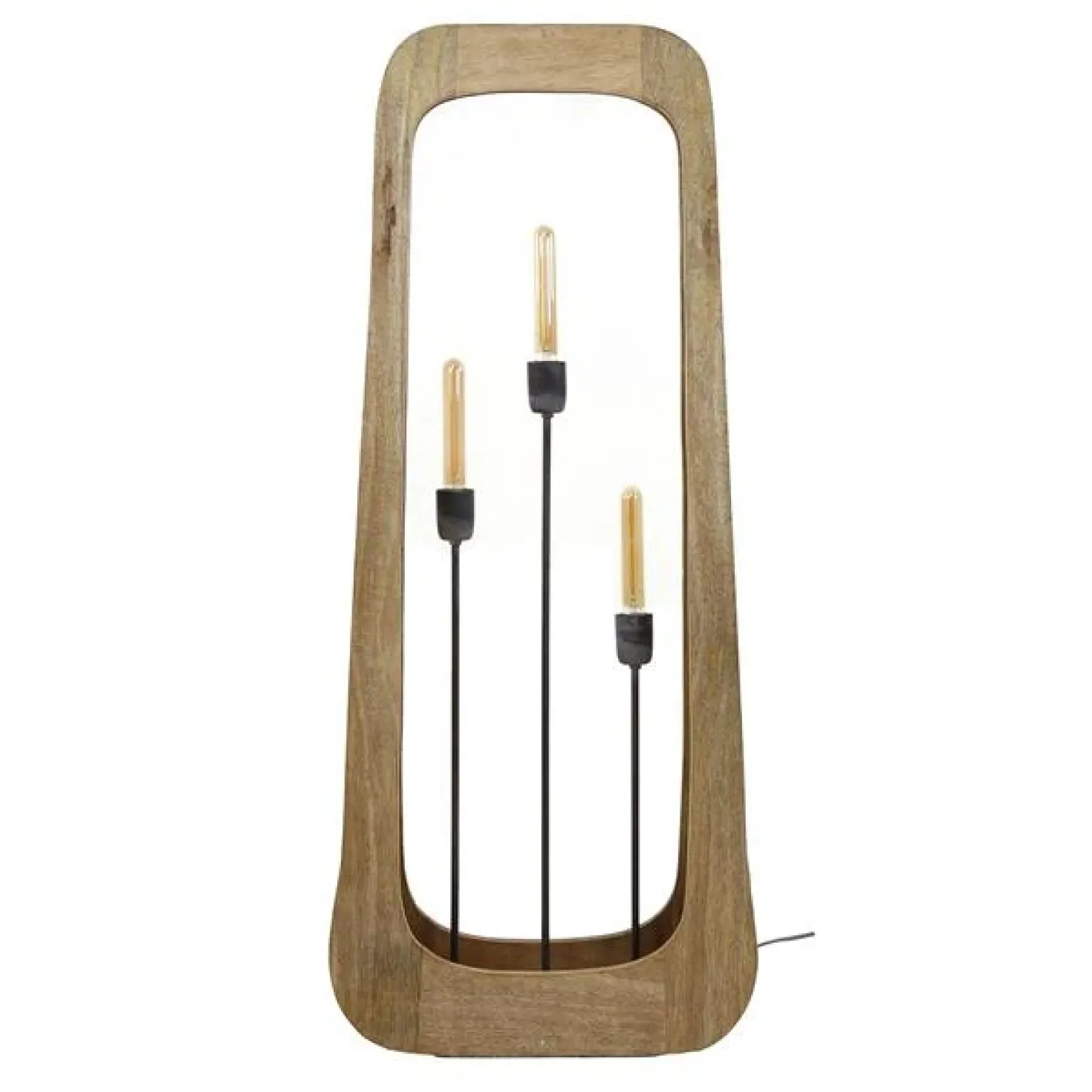 Yamis 3-lichts Vloerlamp Mangohout