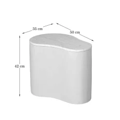 Yuko Salontafel marmer Walnoot 50cm