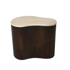Yuko Salontafel marmer Walnoot 50cm