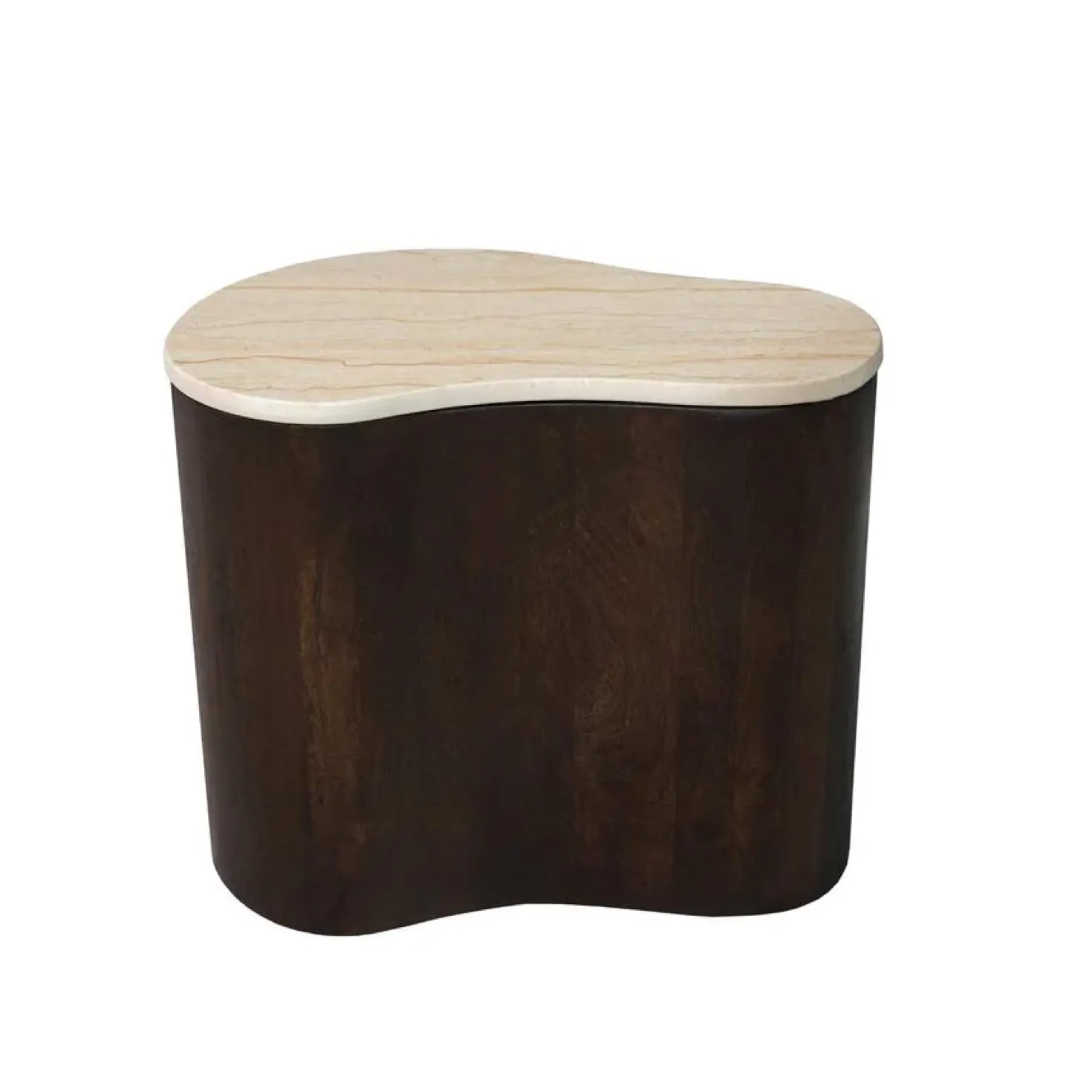 Yuko Salontafel marmer Walnoot 50cm