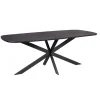 Yuna Eettafel Deens ovaal zwart 240 cm