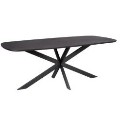 Yuna Eettafel Deens ovaal zwart 240 cm