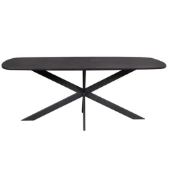 Yuna Eettafel Deens ovaal zwart 240 cm