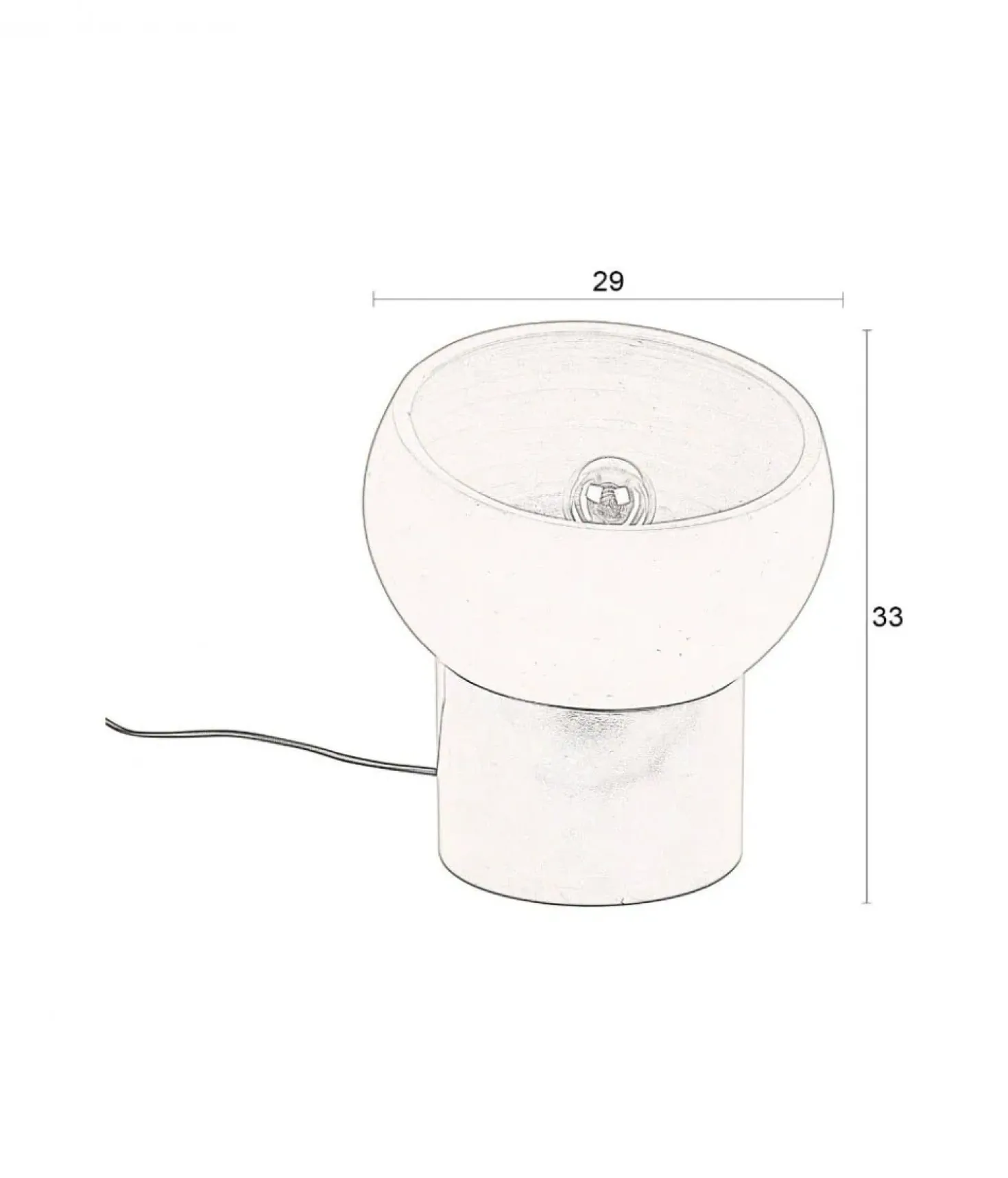 Zahra 1-lichts Tafellamp Small