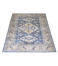 Zareen vloerkleed vintage rechthoek blauw 2
