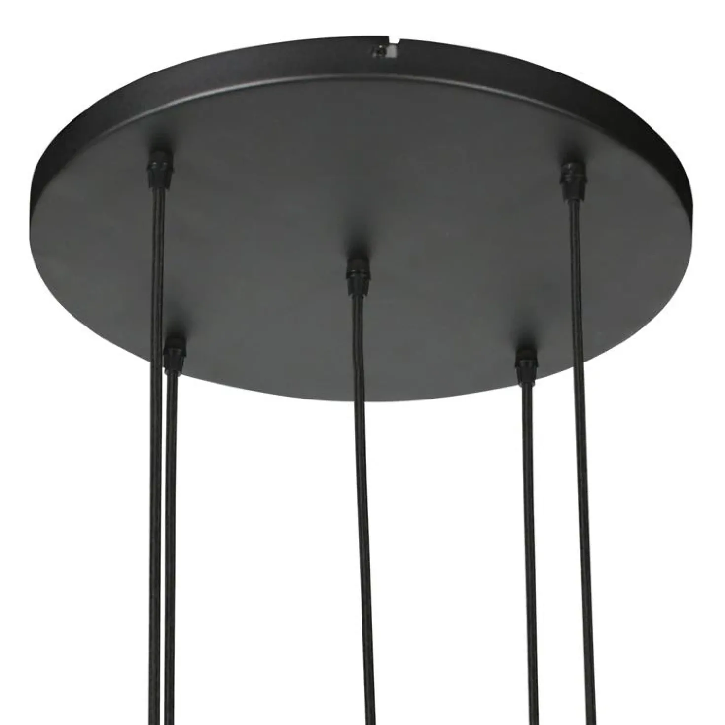 Zavi 5-lichts Getrapte Hanglamp Geribbeld Amberglas