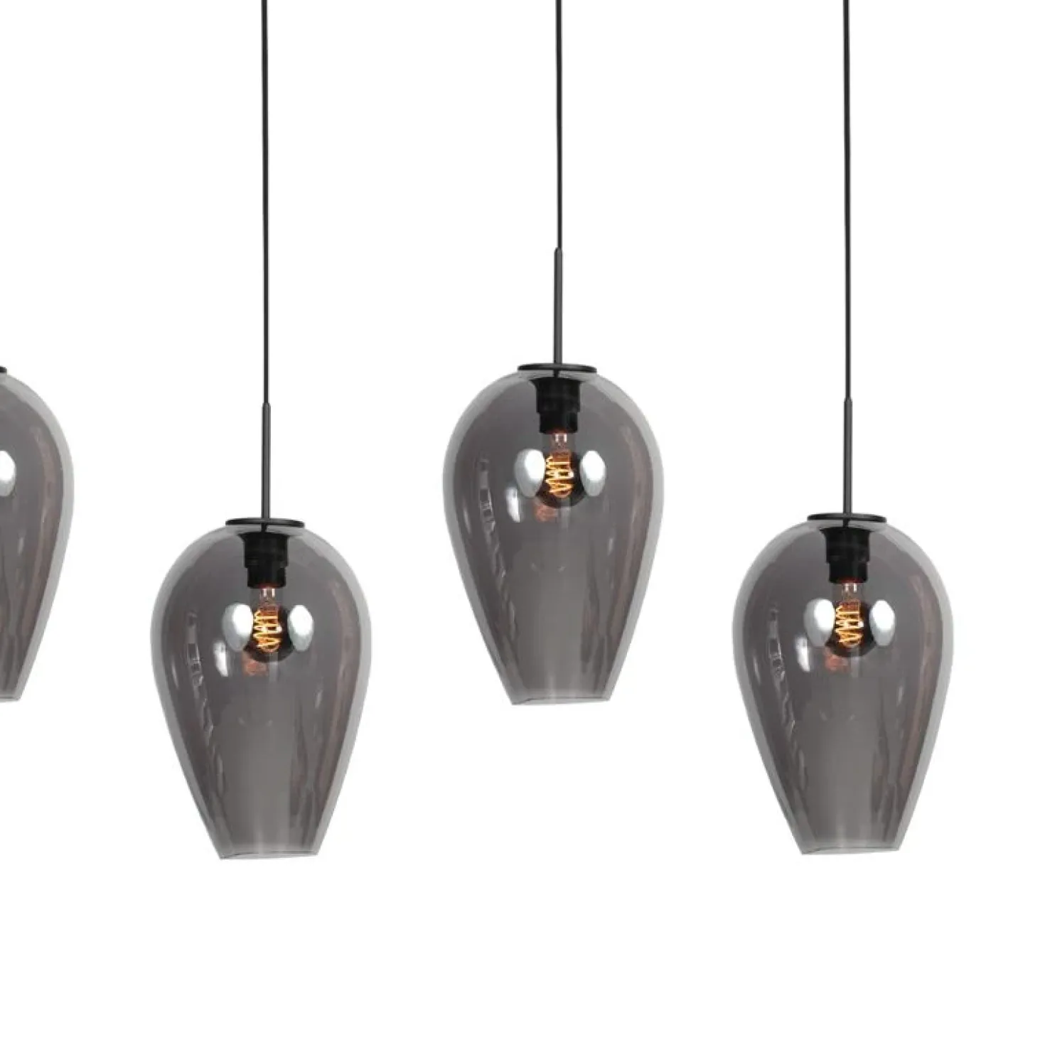 Zavi 5-lichts Hanglamp XL Smoke Langwerpig