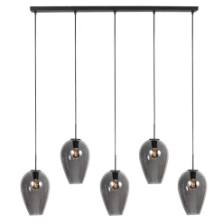 Zavi 5-lichts Hanglamp XL Smoke Langwerpig
