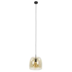 Zeldana 1-lichts Hanglamp Amber glas