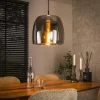 Zeldana 1-lichts Hanglamp Smoke glas