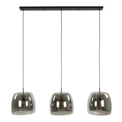 Zeldana 3-lichts Hanglamp Smoke glas