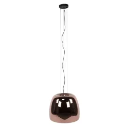 Zeldana 1-lichts Hanglamp XL Koper Glas
