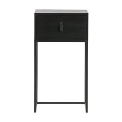 Zola Nachtkastje met Lade Zwart 40cm