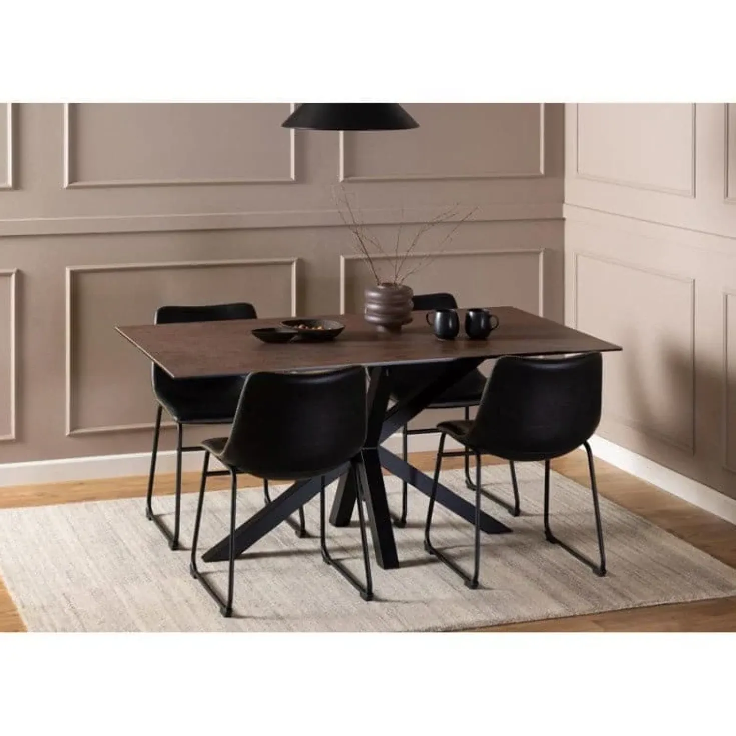 Zuvio Eettafel Bruin Keramiek 160cm