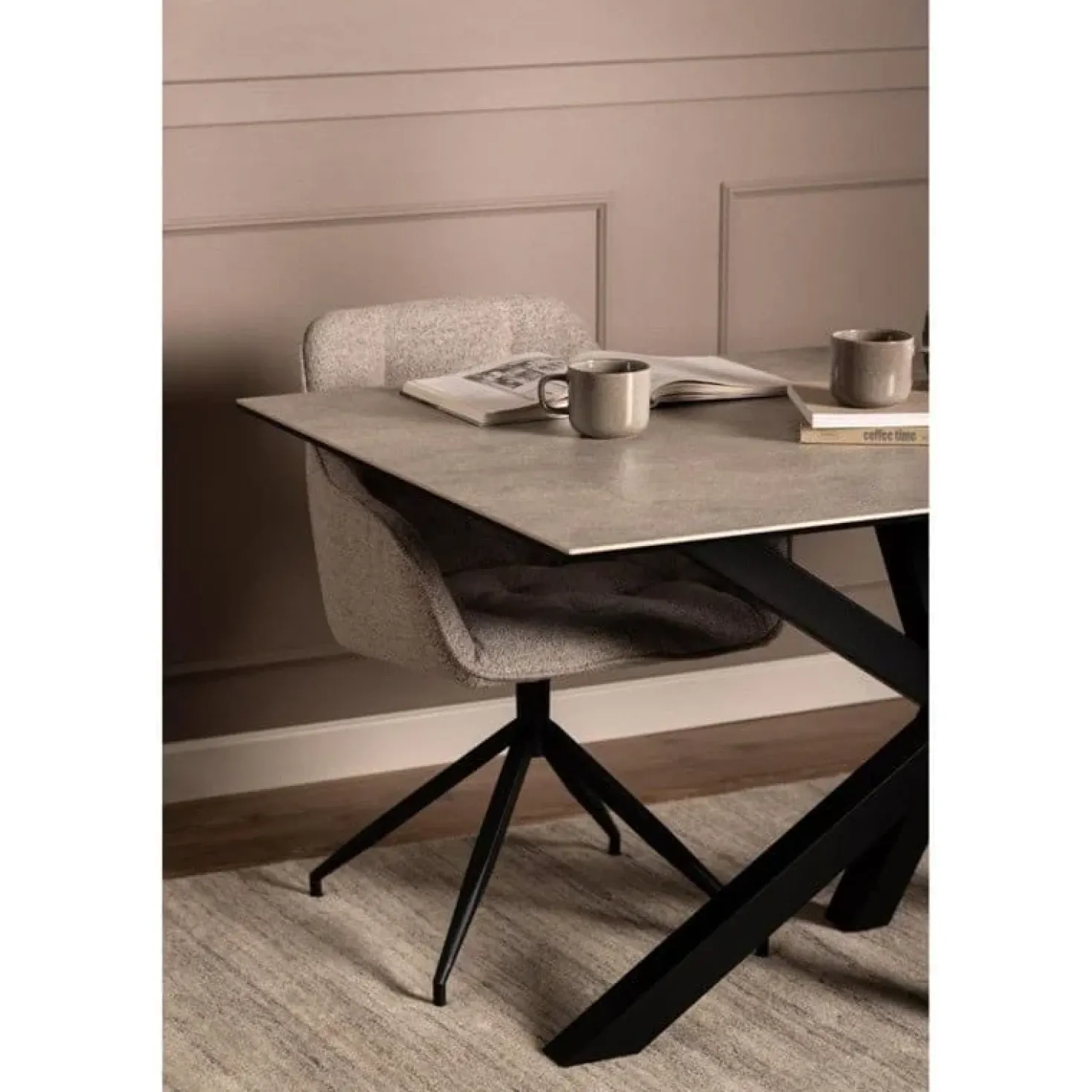 Zuvio Eettafel Grijs Keramiek 160cm