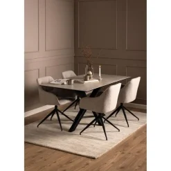 Zuvio Eettafel Grijs Keramiek 160cm
