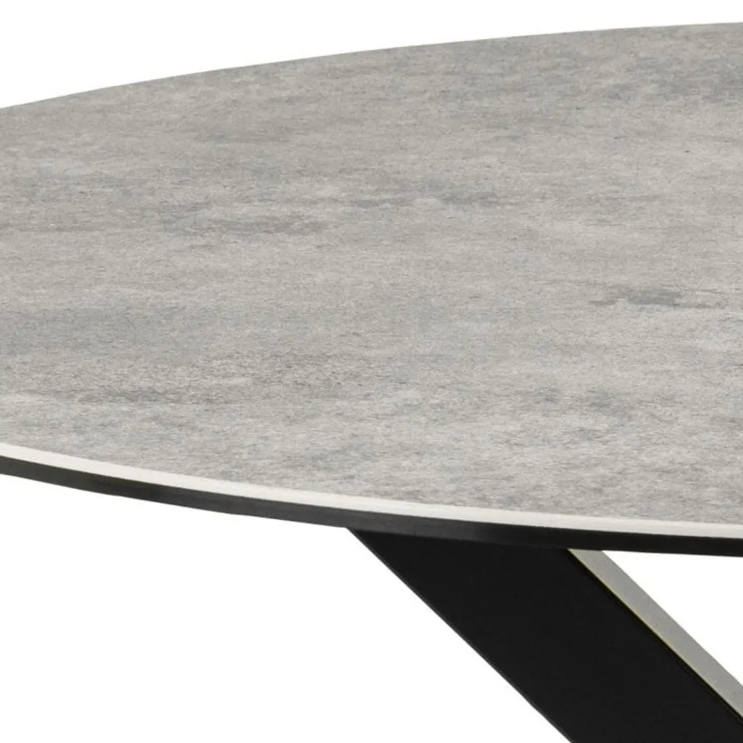 Zuvio Eettafel Rond Grijs Keramiek 120cm