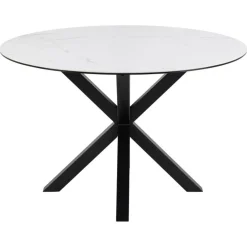 Zuvio Eettafel Rond Wit Keramiek 120cm