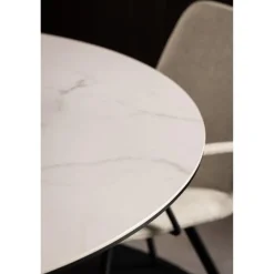 Zuvio Eettafel Rond Wit Keramiek 120cm