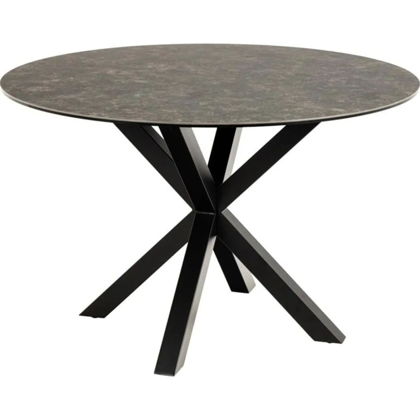 Zuvio Eettafel Rond Zwart Keramiek 120cm