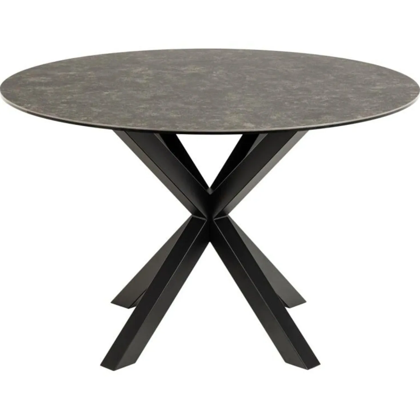 Zuvio Eettafel Rond Zwart Keramiek 120cm
