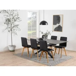Zuvio Eettafel Zwart Keramiek 200cm