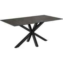 Zuvio Eettafel Zwart Keramiek 160cm
